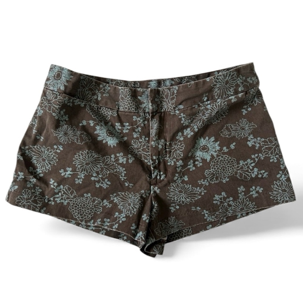 J.Crew Women’s Preloved Vintage Brown Floral Chino Shorts, Size 8